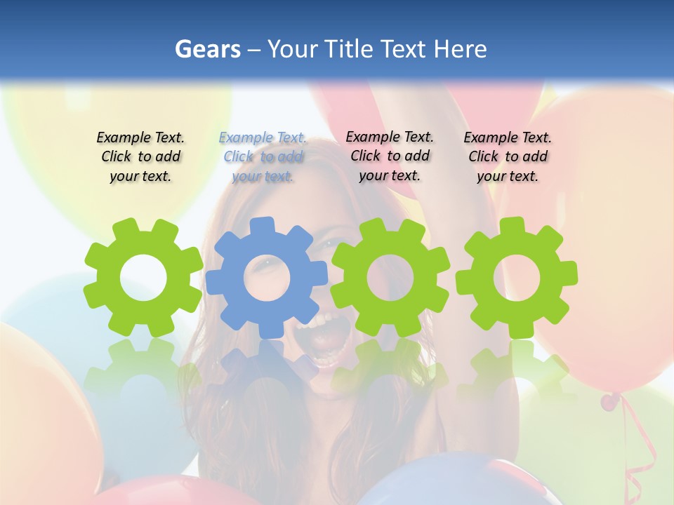 Posing Woman Fun PowerPoint Template