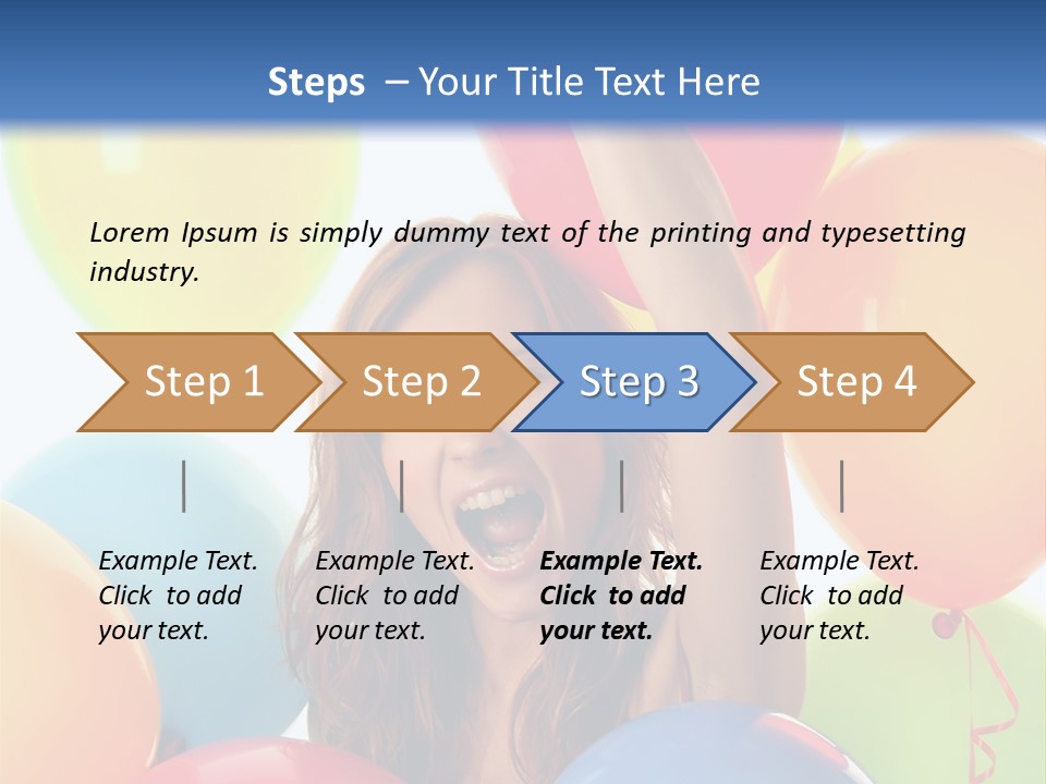 Posing Woman Fun PowerPoint Template