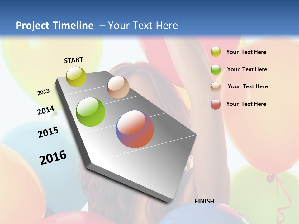 Posing Woman Fun PowerPoint Template