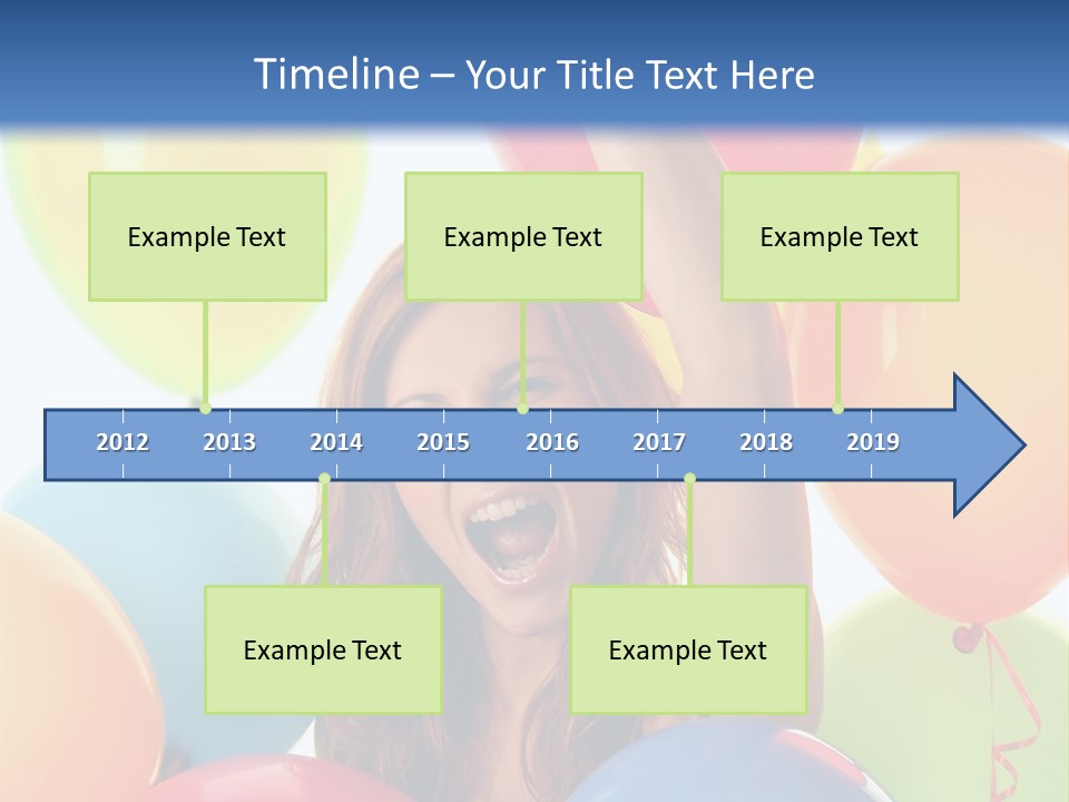 Posing Woman Fun PowerPoint Template