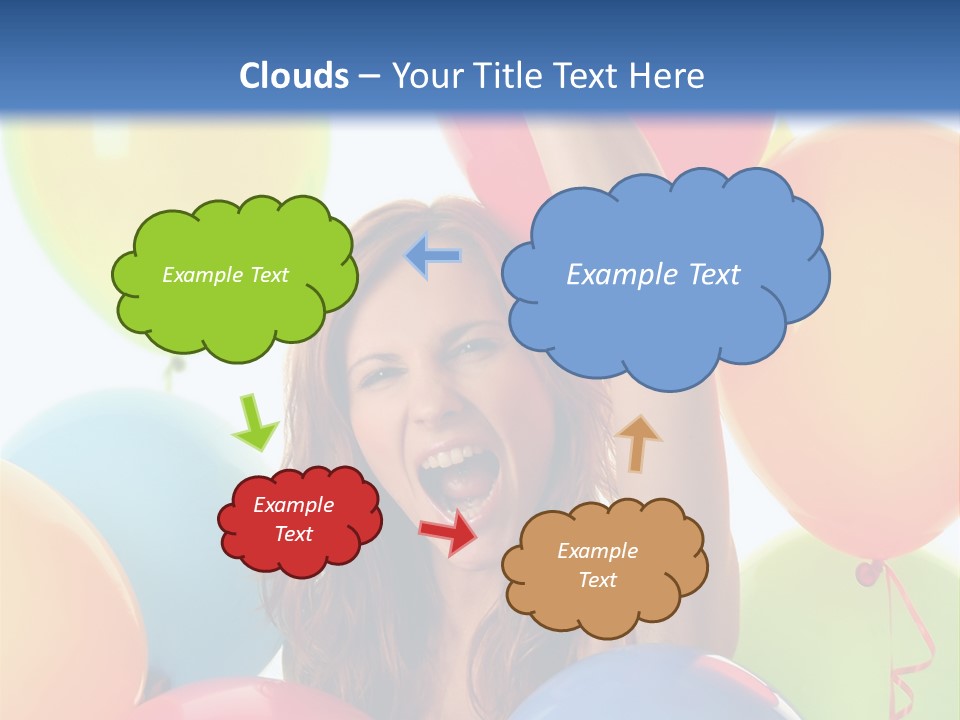 Posing Woman Fun PowerPoint Template