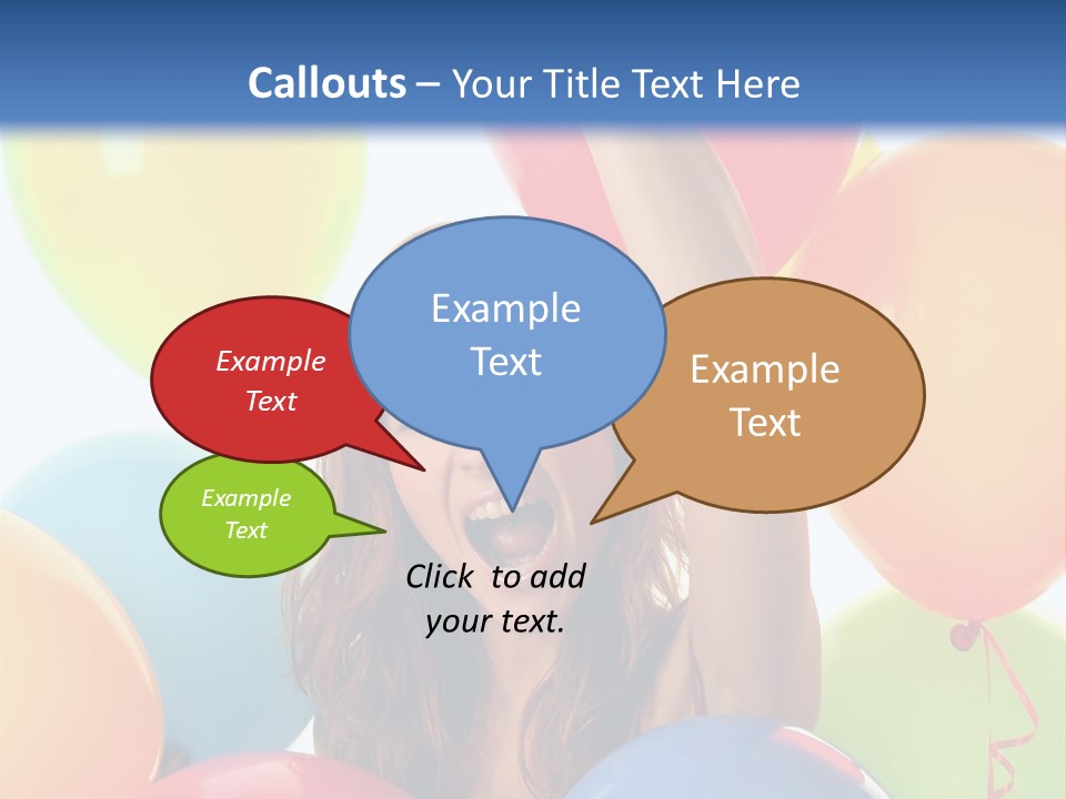 Posing Woman Fun PowerPoint Template