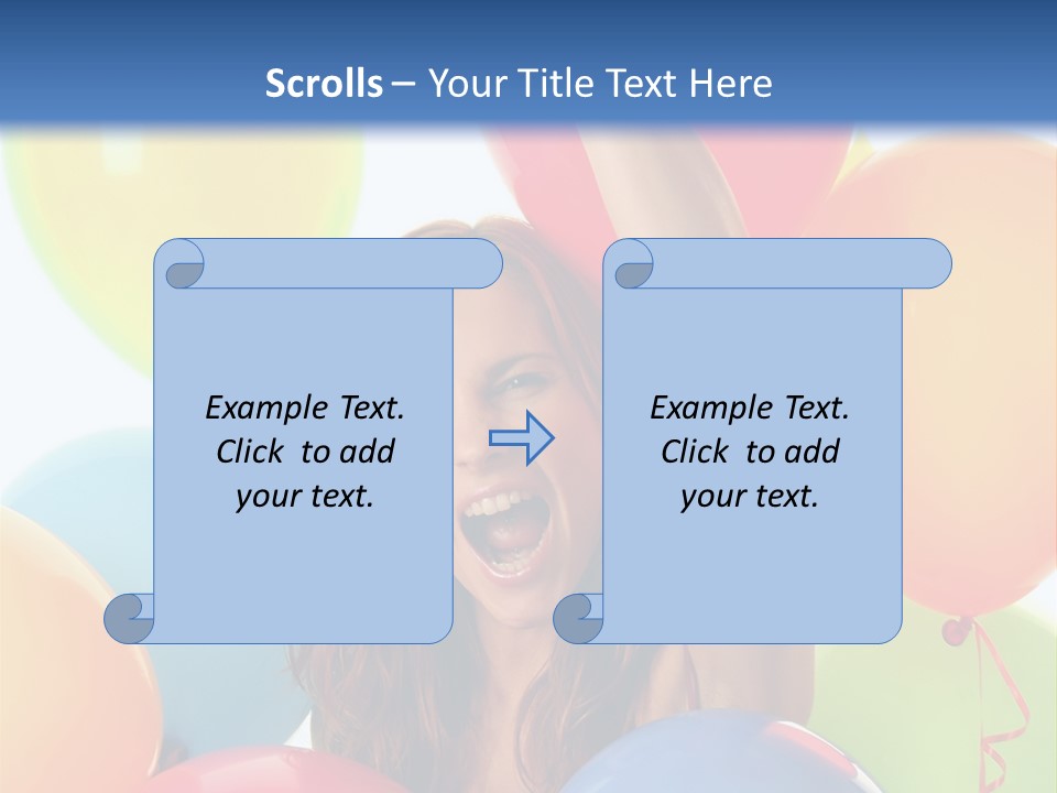 Posing Woman Fun PowerPoint Template