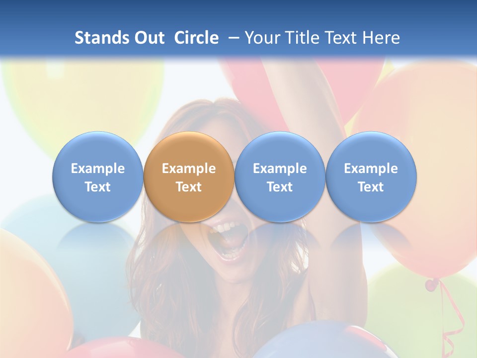 Posing Woman Fun PowerPoint Template