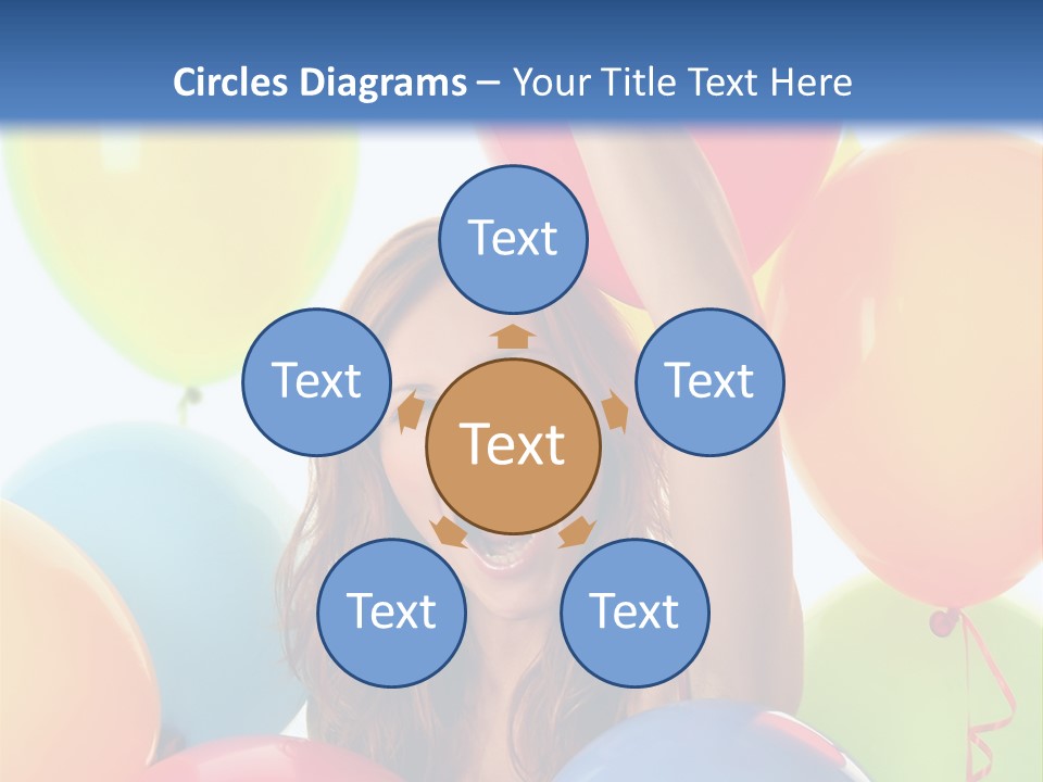 Posing Woman Fun PowerPoint Template