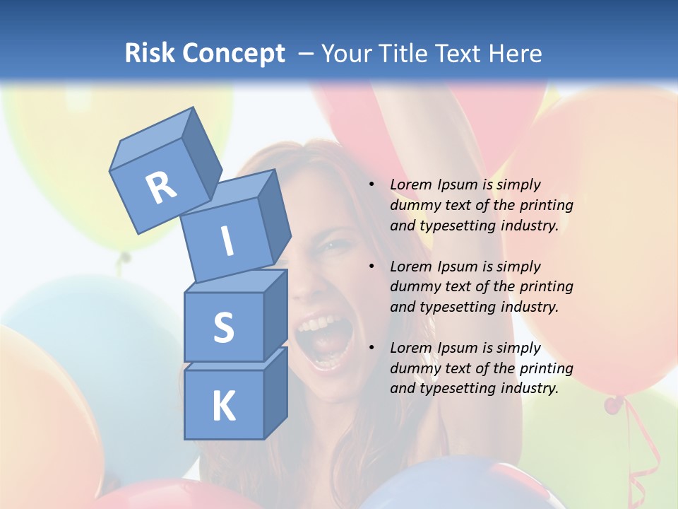 Posing Woman Fun PowerPoint Template