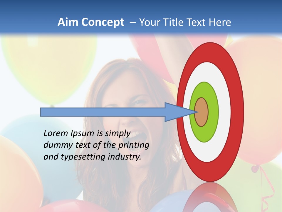 Posing Woman Fun PowerPoint Template