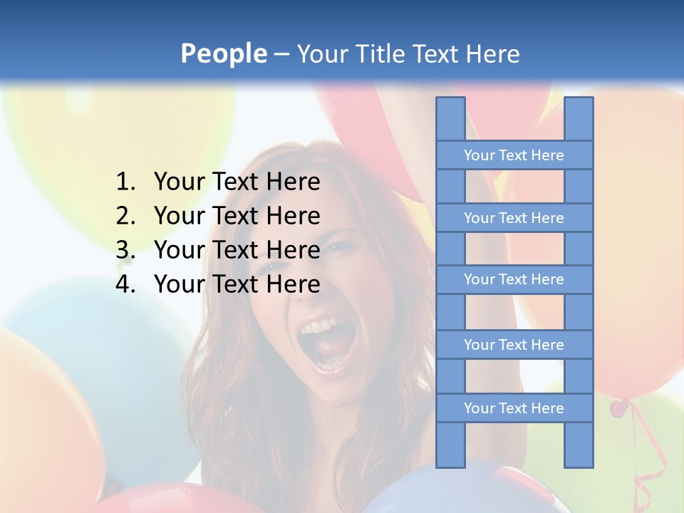 Posing Woman Fun PowerPoint Template