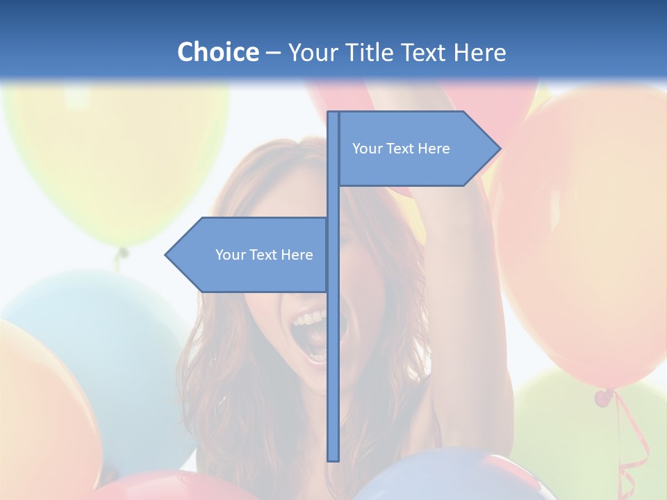 Posing Woman Fun PowerPoint Template