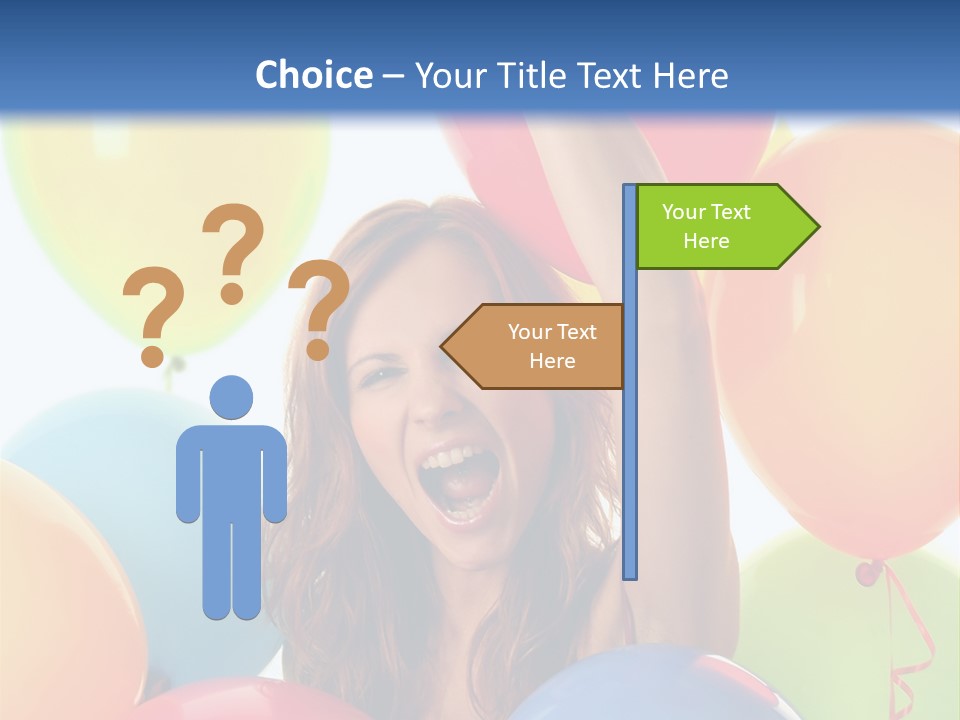 Posing Woman Fun PowerPoint Template