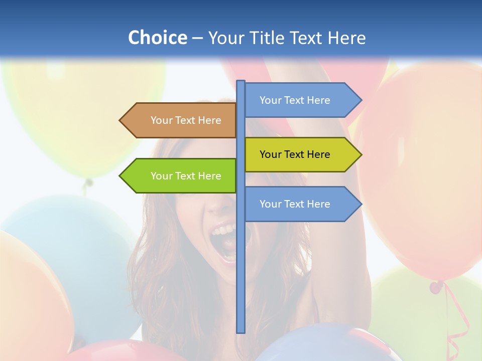 Posing Woman Fun PowerPoint Template