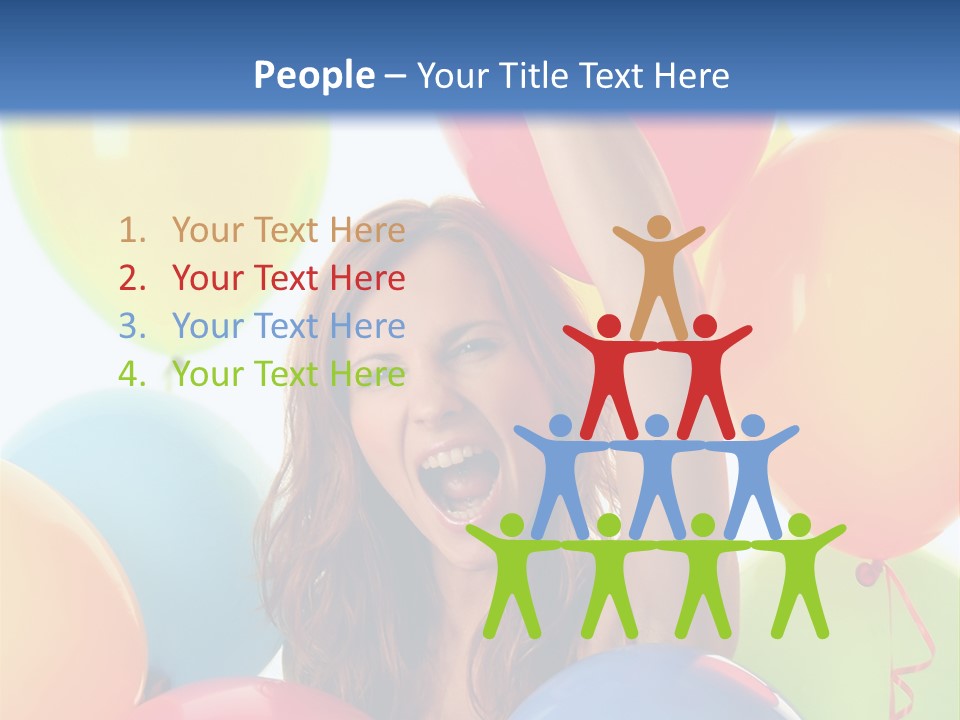 Posing Woman Fun PowerPoint Template