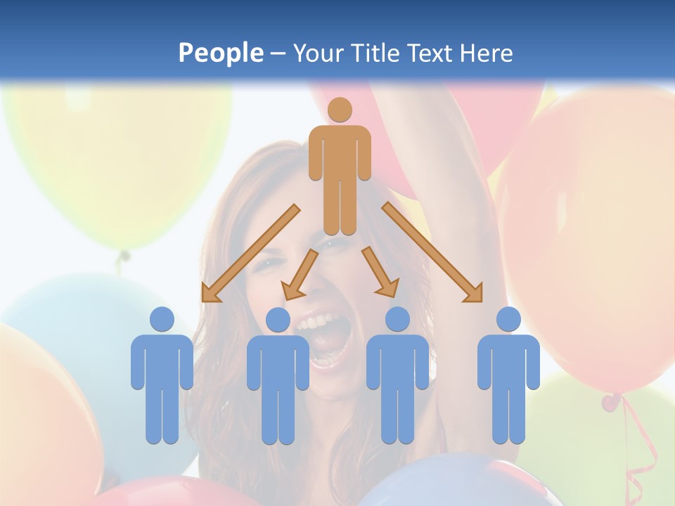 Posing Woman Fun PowerPoint Template