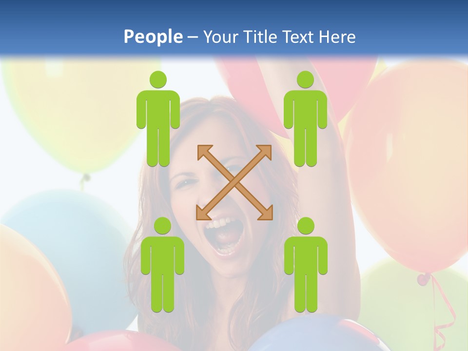 Posing Woman Fun PowerPoint Template