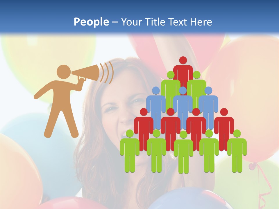 Posing Woman Fun PowerPoint Template