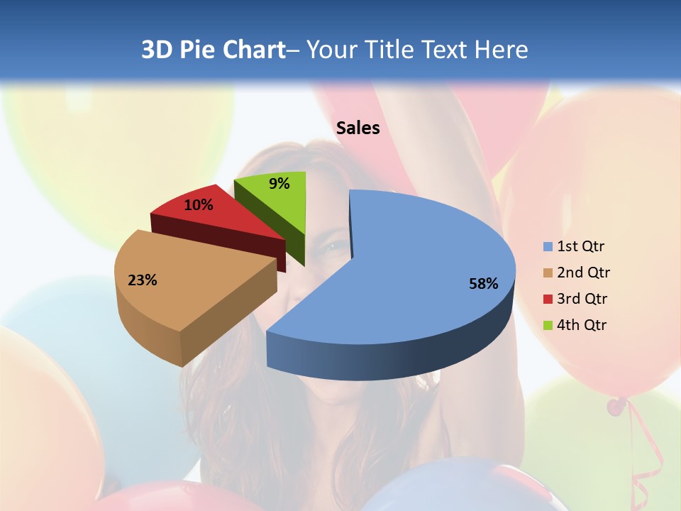 Posing Woman Fun PowerPoint Template
