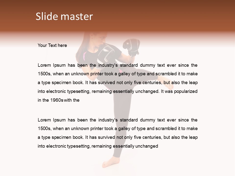 Kung Karate Leg PowerPoint Template