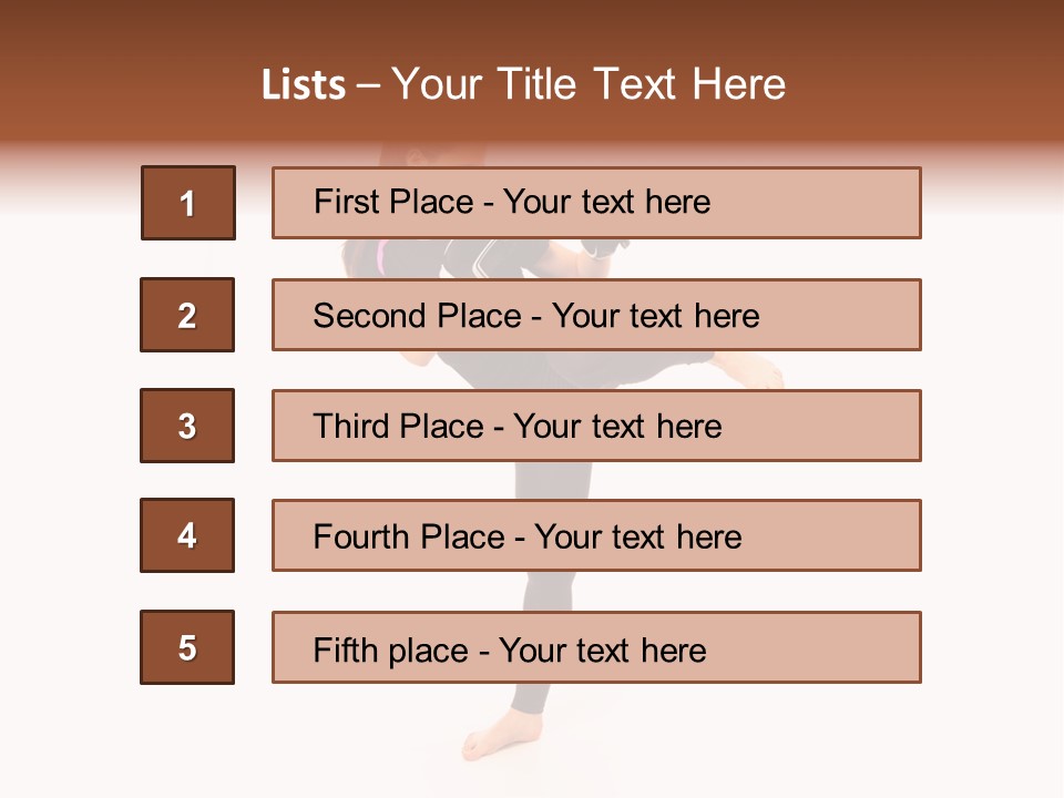 Kung Karate Leg PowerPoint Template