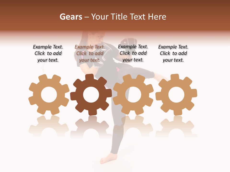 Kung Karate Leg PowerPoint Template