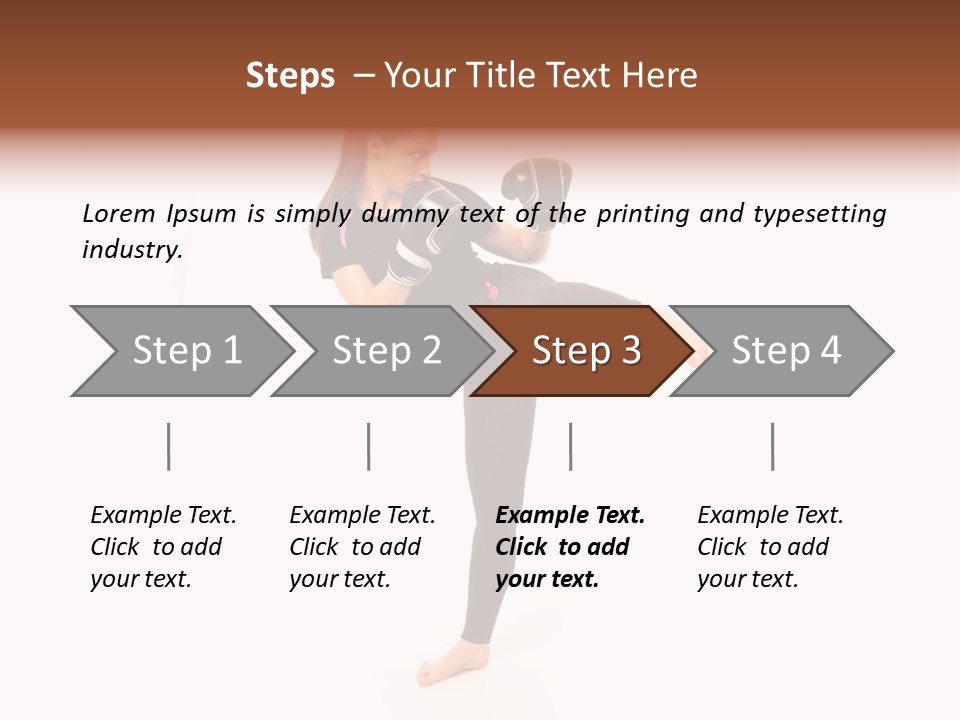 Kung Karate Leg PowerPoint Template