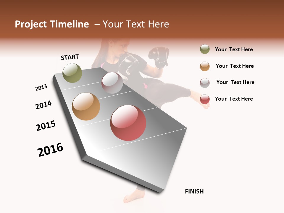 Kung Karate Leg PowerPoint Template