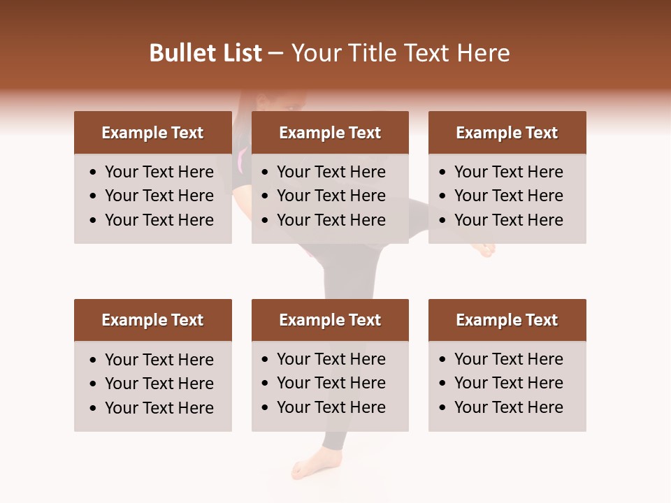 Kung Karate Leg PowerPoint Template