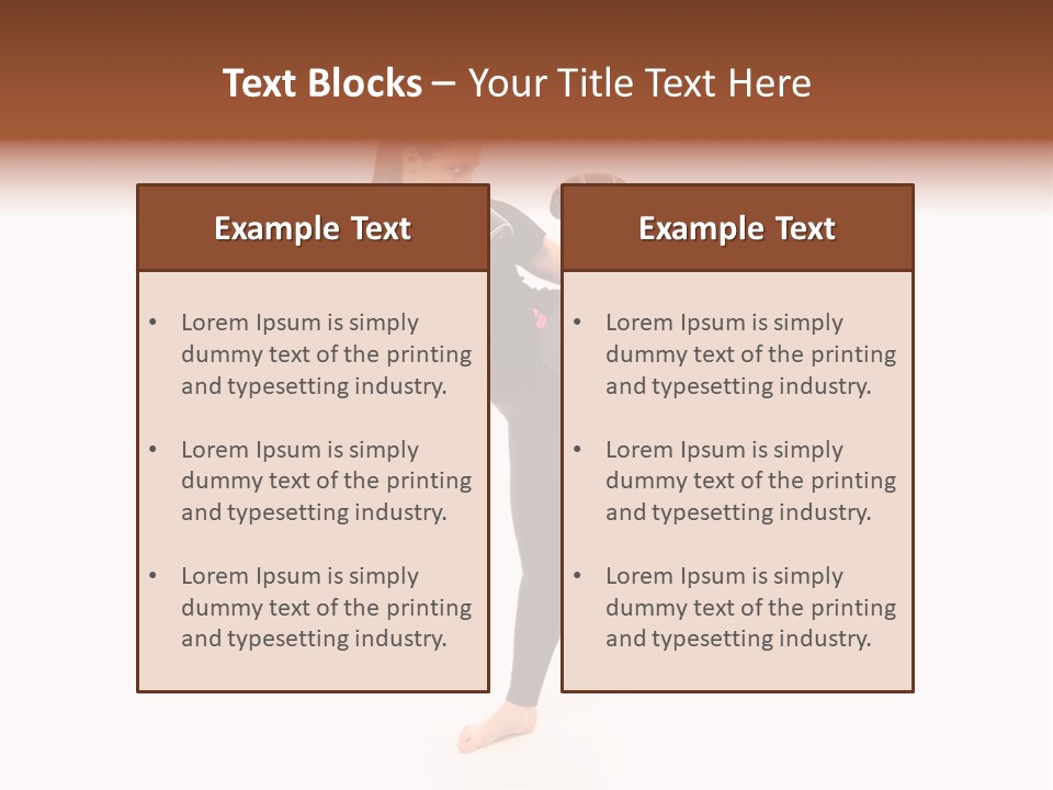 Kung Karate Leg PowerPoint Template