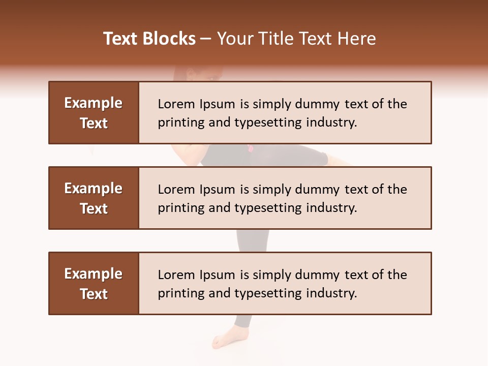 Kung Karate Leg PowerPoint Template