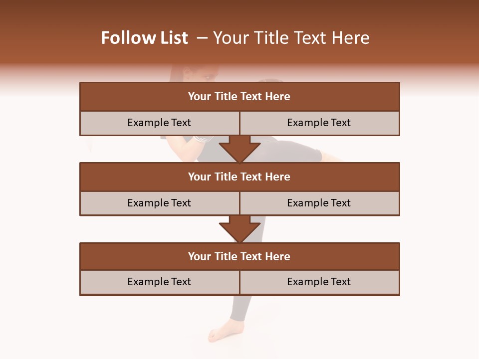 Kung Karate Leg PowerPoint Template