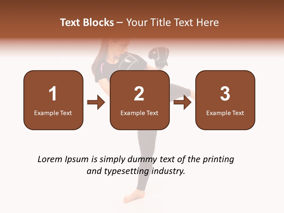 Kung Karate Leg PowerPoint Template