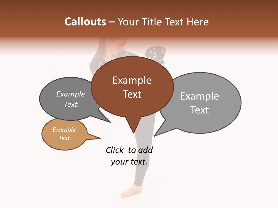 Kung Karate Leg PowerPoint Template