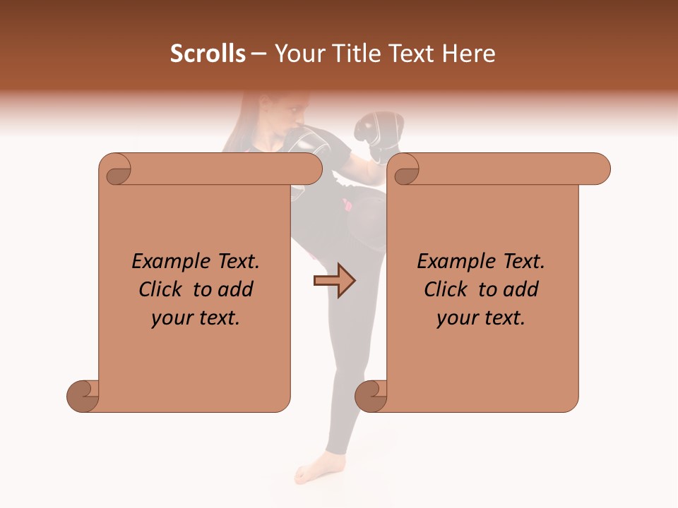 Kung Karate Leg PowerPoint Template