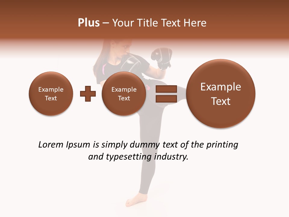Kung Karate Leg PowerPoint Template