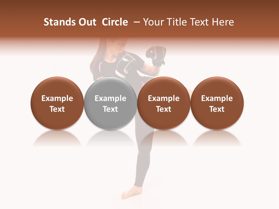 Kung Karate Leg PowerPoint Template