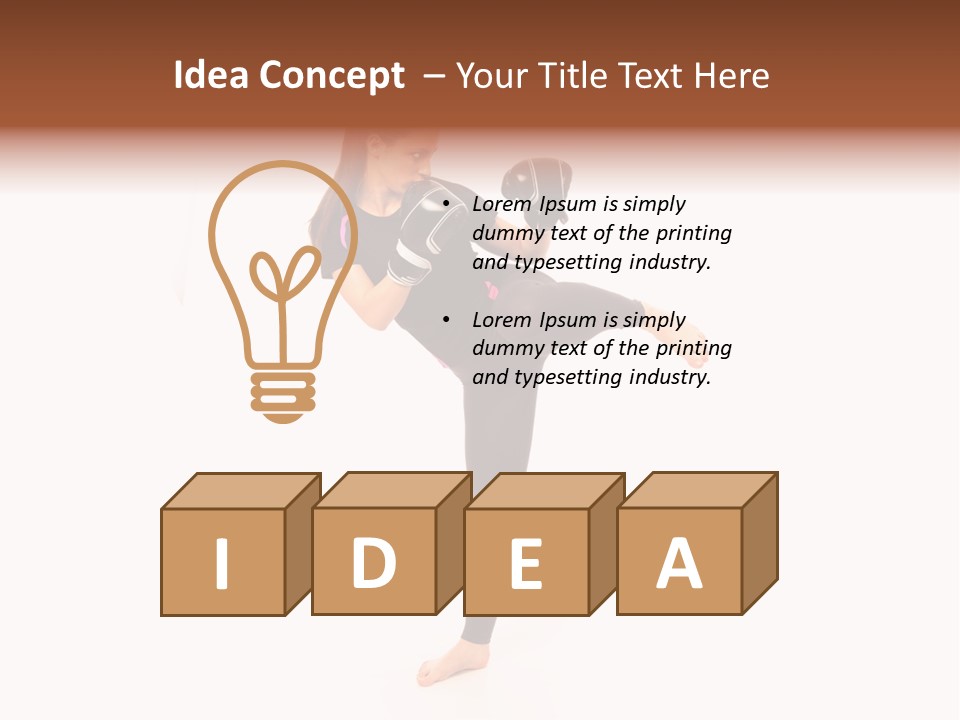 Kung Karate Leg PowerPoint Template