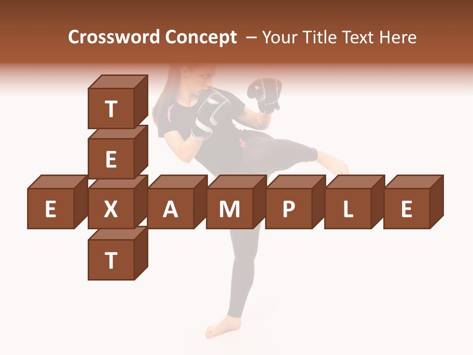 Kung Karate Leg PowerPoint Template