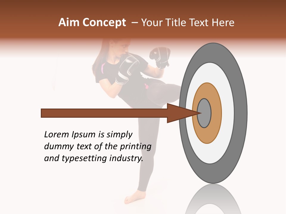 Kung Karate Leg PowerPoint Template