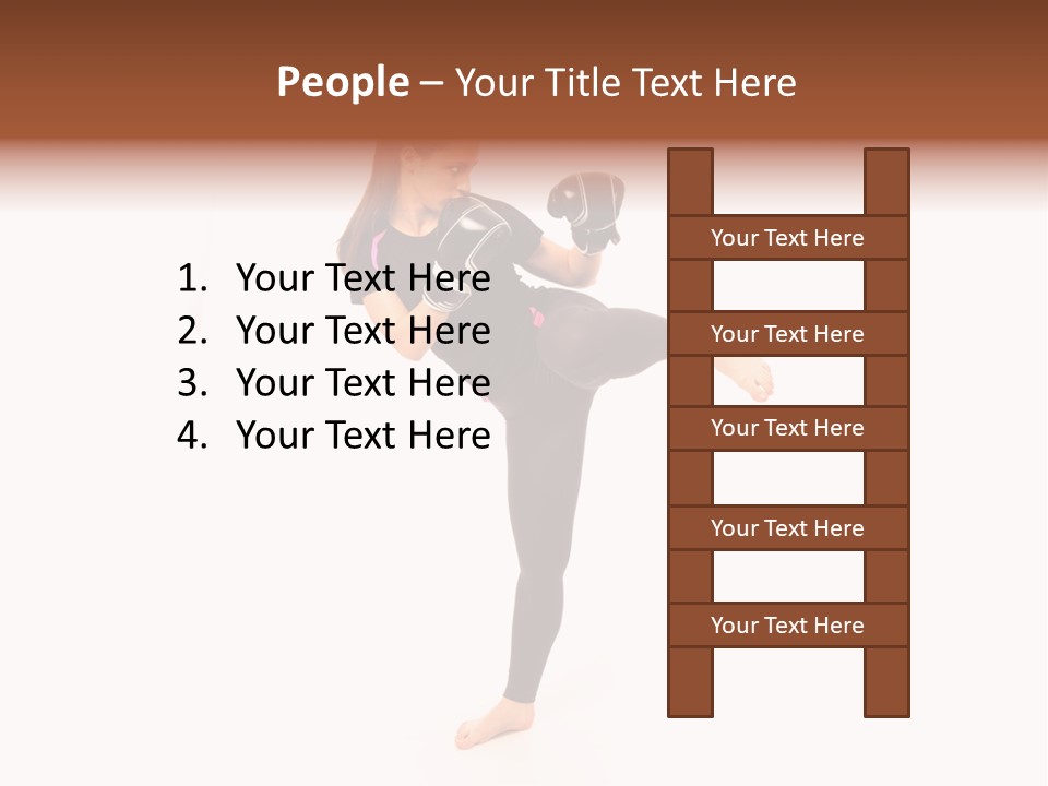 Kung Karate Leg PowerPoint Template