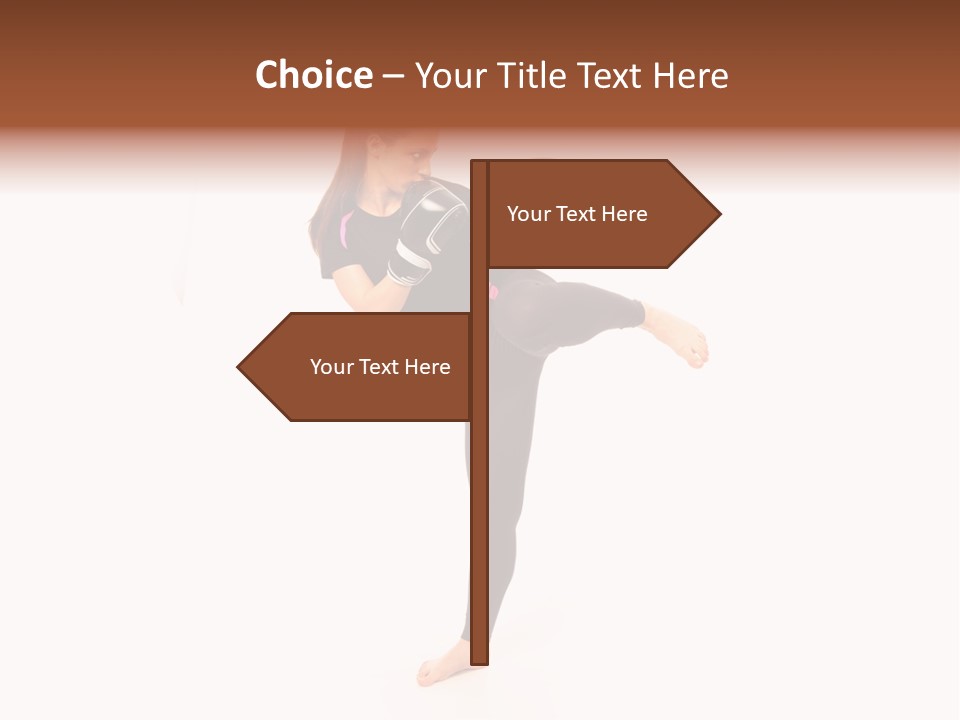 Kung Karate Leg PowerPoint Template