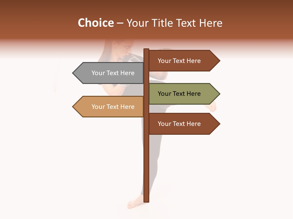 Kung Karate Leg PowerPoint Template