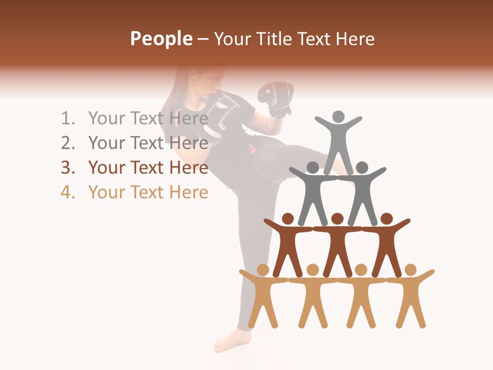 Kung Karate Leg PowerPoint Template