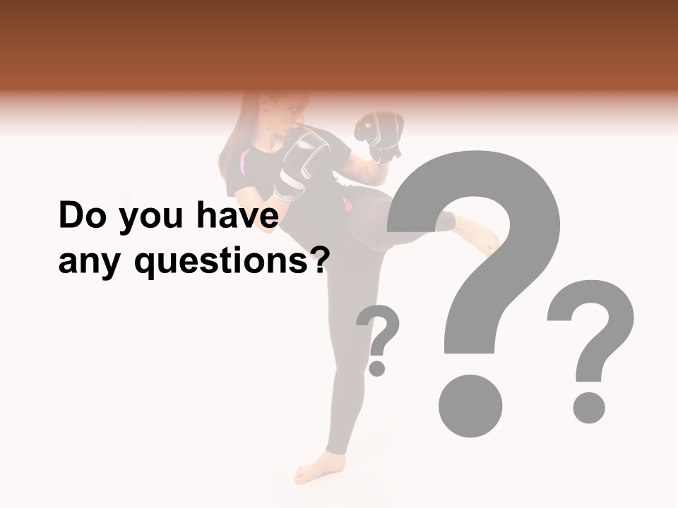 Kung Karate Leg PowerPoint Template