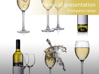 Alcohol Viticulture White Background PowerPoint Template