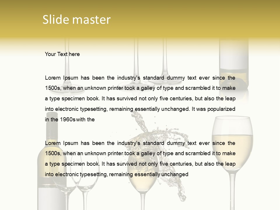 Alcohol Viticulture White Background PowerPoint Template