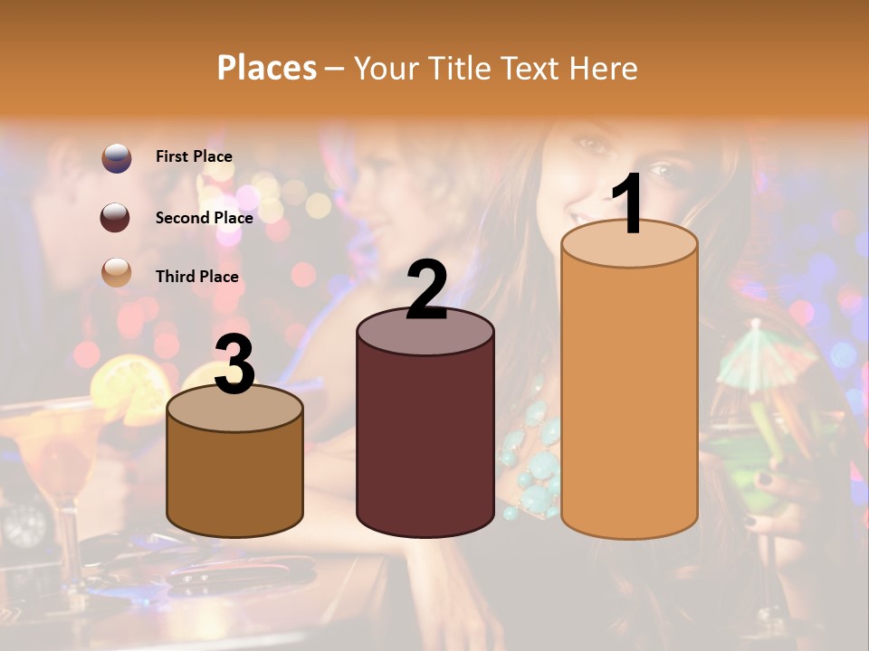 Beautiful Nightclub Friends PowerPoint Template