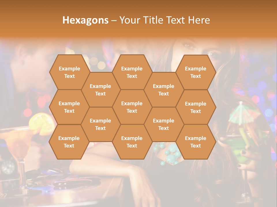 Beautiful Nightclub Friends PowerPoint Template