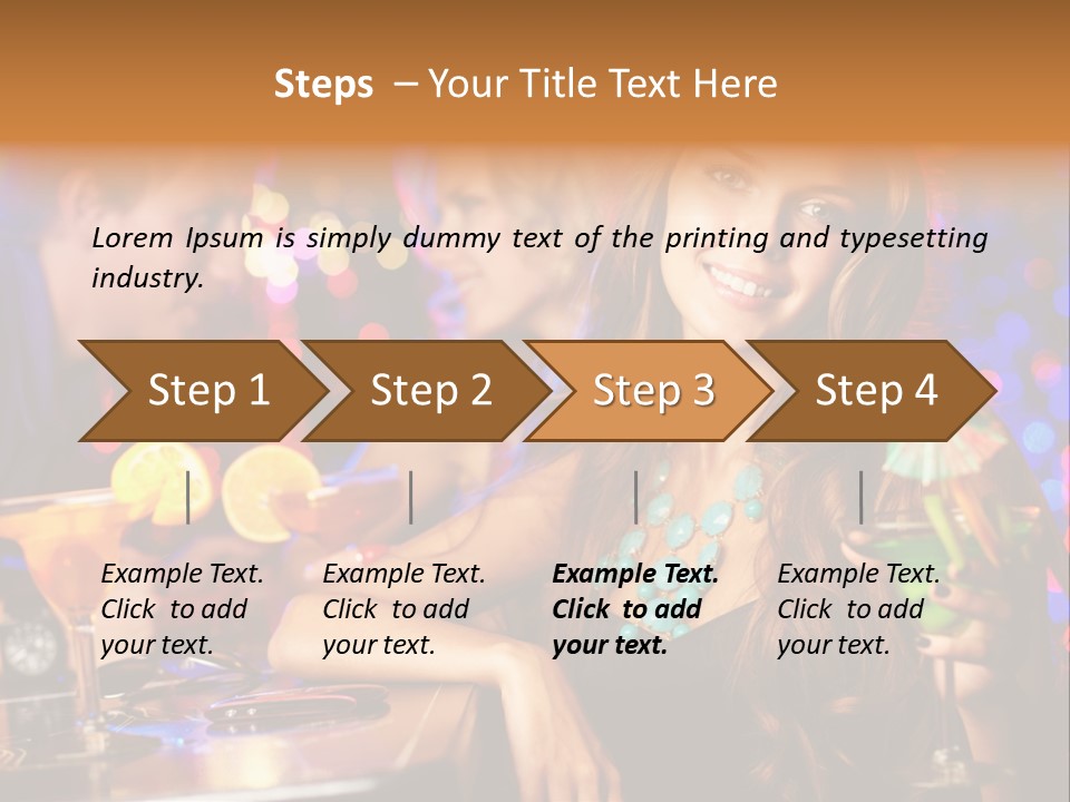 Beautiful Nightclub Friends PowerPoint Template