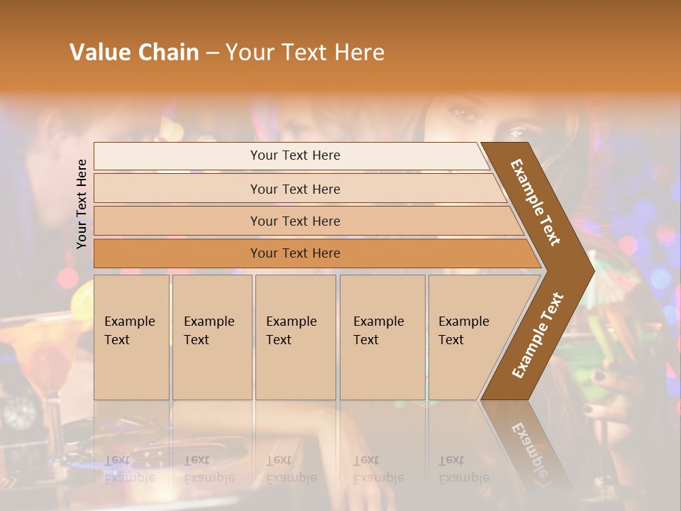 Beautiful Nightclub Friends PowerPoint Template