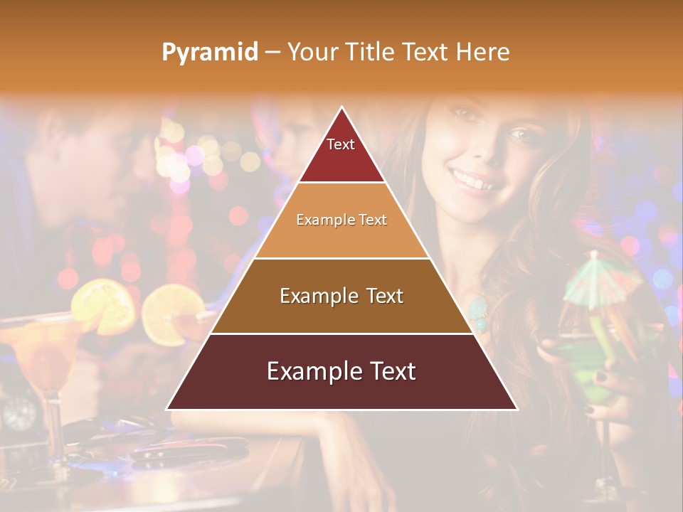 Beautiful Nightclub Friends PowerPoint Template