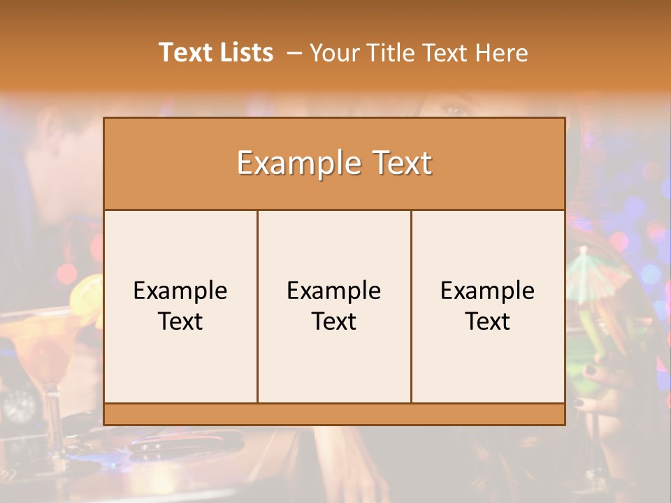 Beautiful Nightclub Friends PowerPoint Template